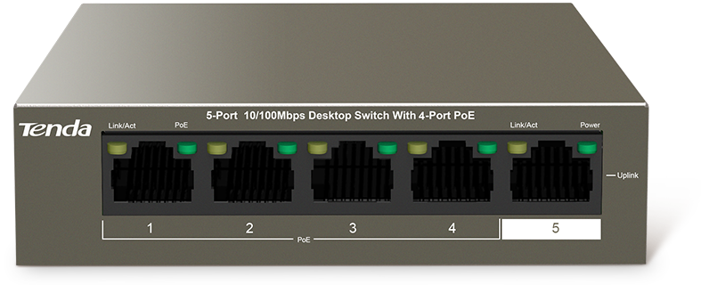 Tenda TEF1105P 5-Port with 4-Port PoE Switch