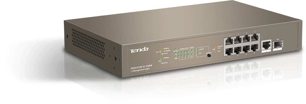 Tenda TEG5310P-8-150W 8 Port L3 Managed PoE Switch