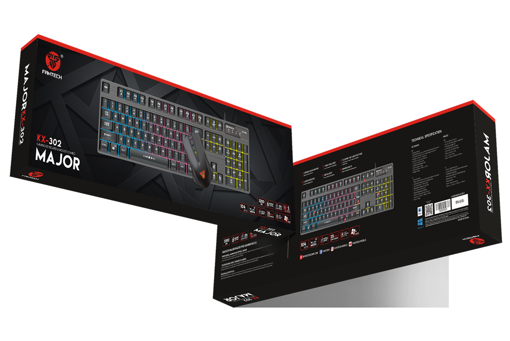 Fantech KX-302s MAJOR USB Gaming Keyboard & Mouse Combo