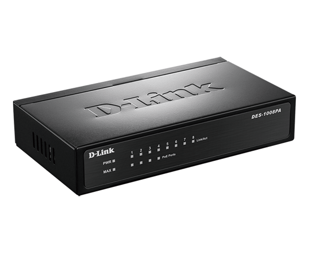 D-Link DES-1008P 8-Port Desktop Switch with 4 PoE Ports