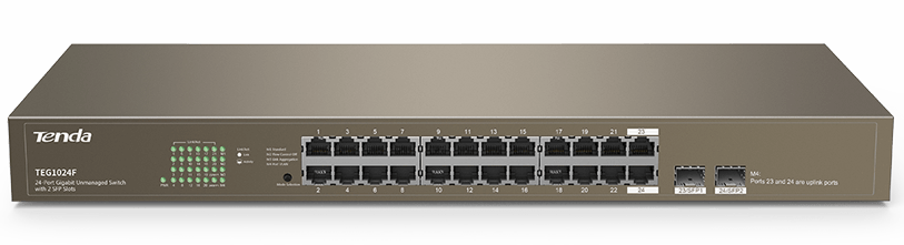 Tenda TEG1024F 24 Port Gigabit Unmanaged Switch With 2 SFP Port