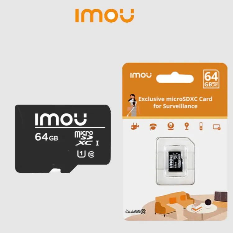 Imou 64GB MicroSD Memory Card – High-Speed Storage for Imou Ranger & Imou Ranger Mini