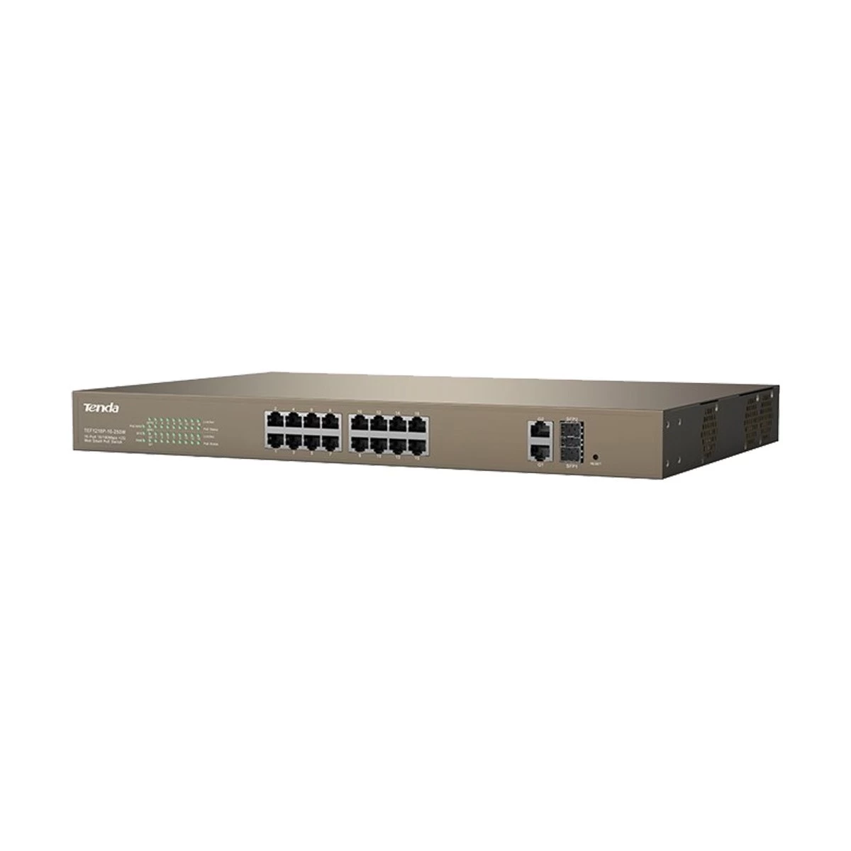 Tenda TEF1218P 16-Port 10/100Mbps + 2 Gigabit Smart PoE Switch